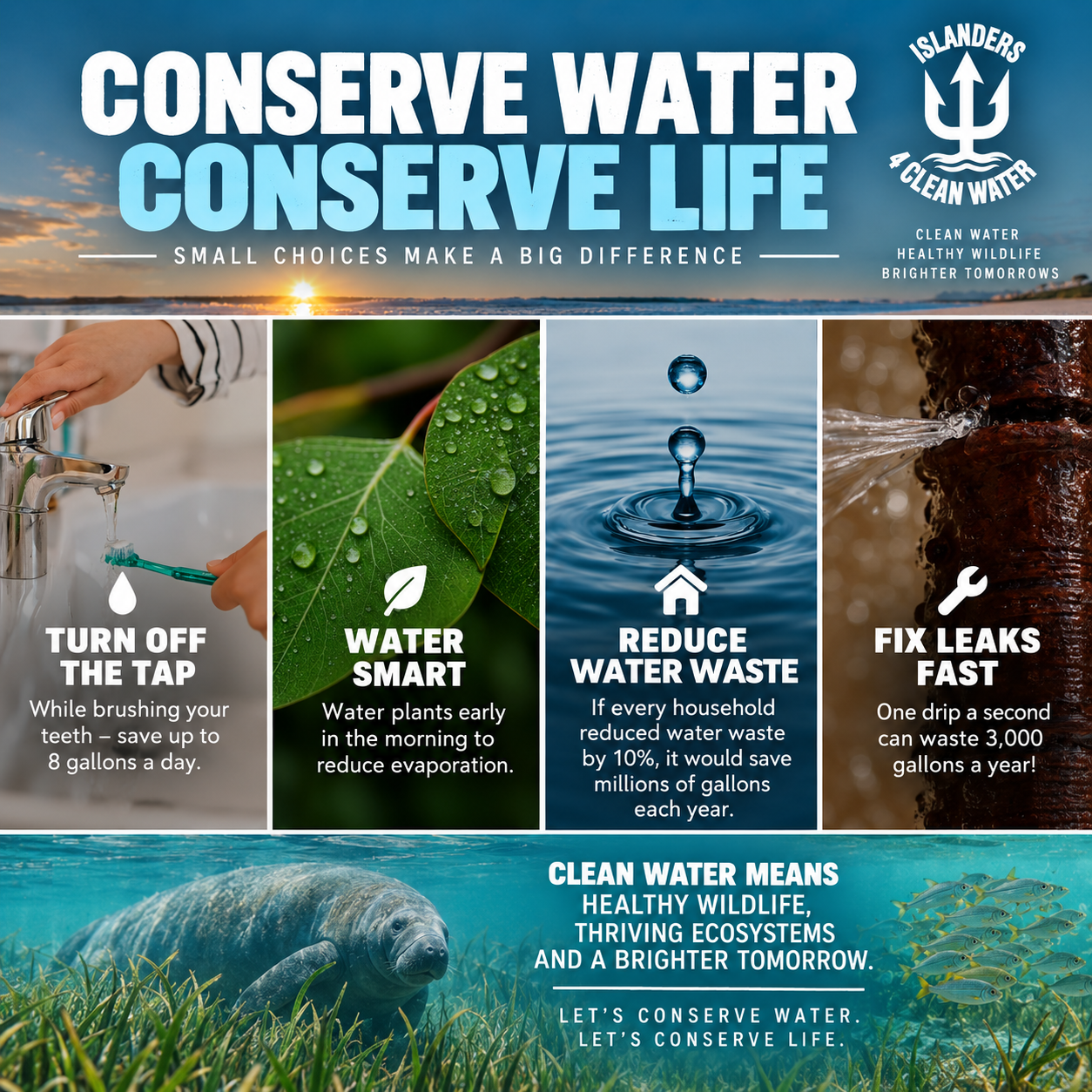 Conserve Water — small choices make a big difference