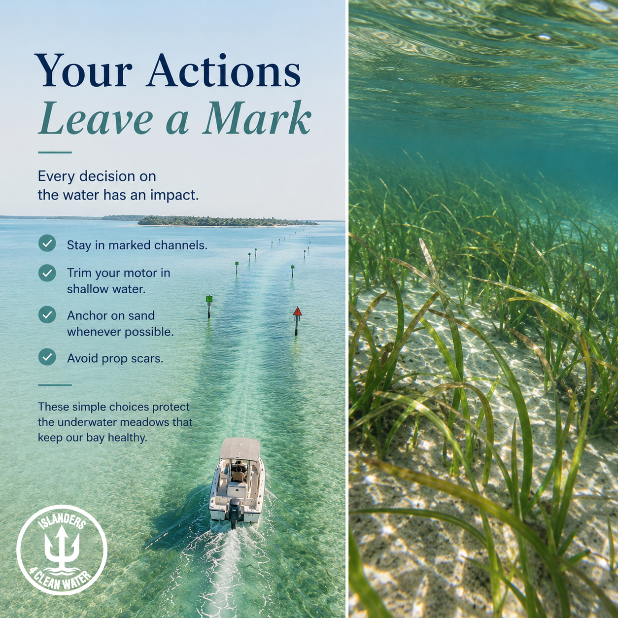 Your actions leave a mark — responsible boating tips