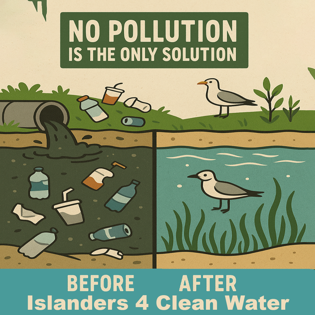No Pollution is the Only Solution — seagull before and after